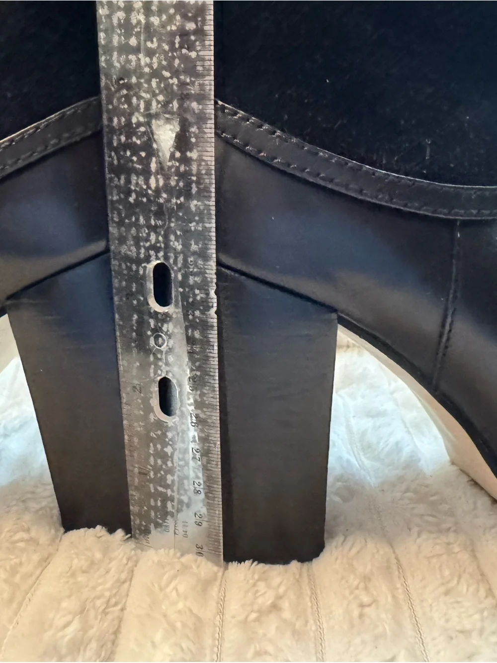 Michael Kors Black Leather Fold-Over Ankle Boots with Buckle